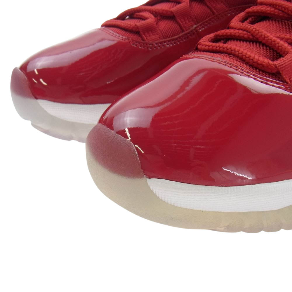 NIKE AIR JORDAN ナイキ ジョーダン 378037-623 11 RETRO WIN LIKE 96 11 レトロ パテント ジムレッド スニーカー レッド系 27.5cm【新古品】【未使用】【中古】
