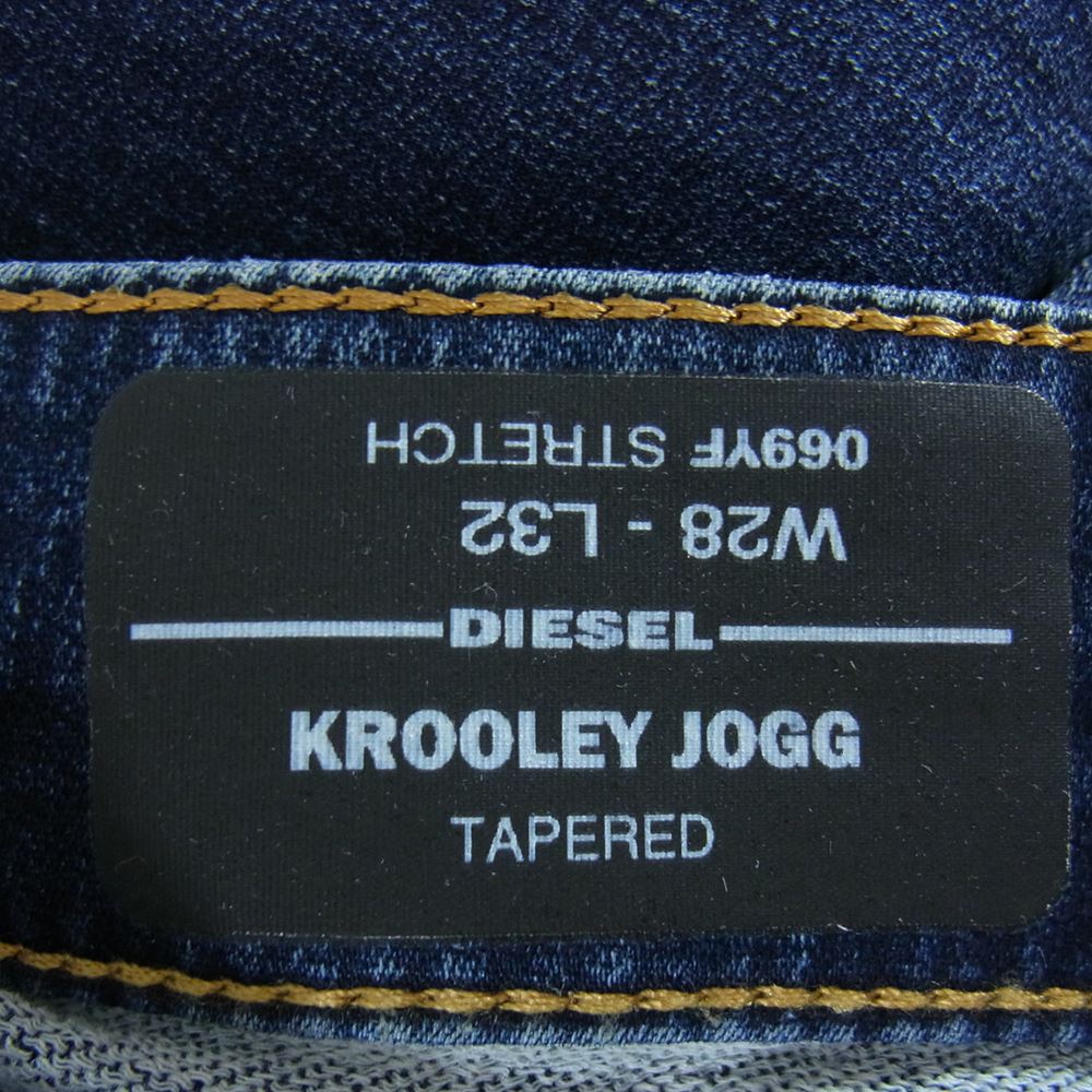 DIESEL ディーゼル KROOLEY JOGG TAPERED ジョグジーンズ テーパード デニムパンツ インディゴブルー系 28【中古】