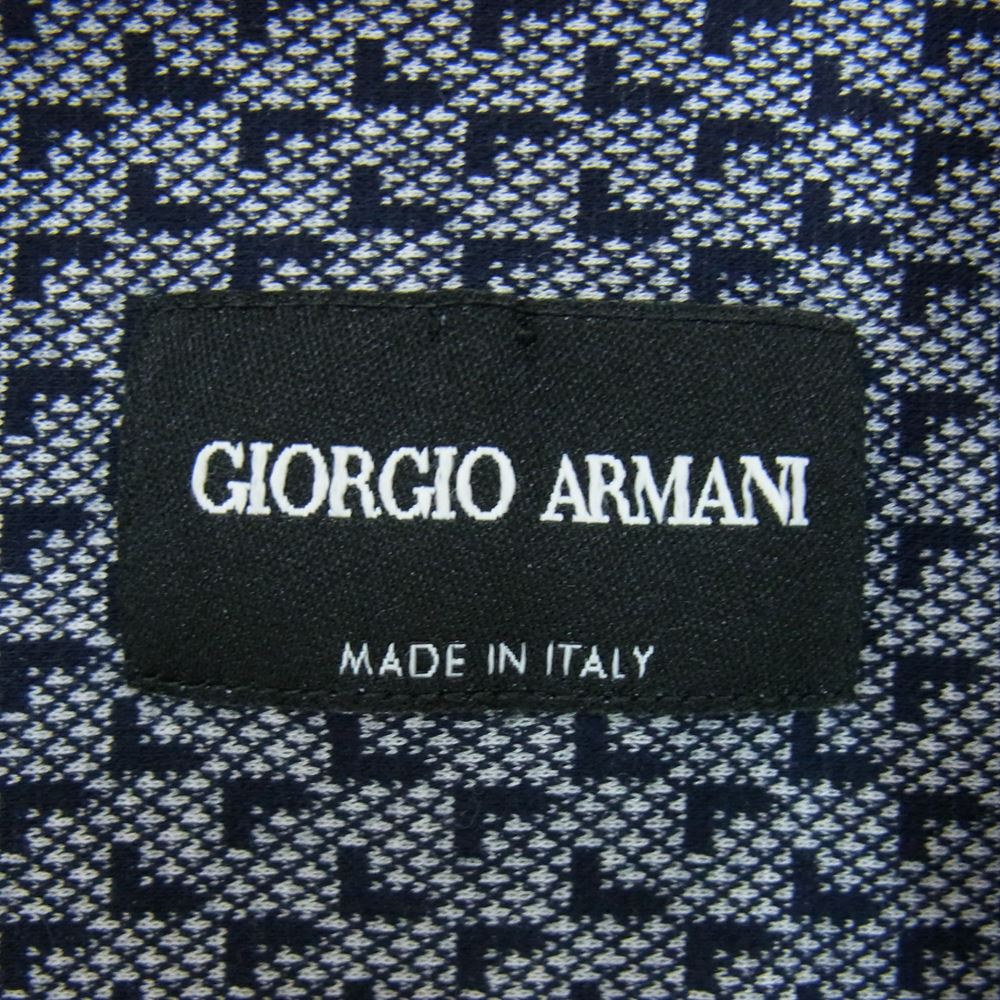 GIORGIO ARMANI ジョルジオアルマーニ 8WGCCZ5HJZ057 イタリア製 フルジップ 総柄 ジャケット ネイビー系 38【中古】 GIORGIO ARMANI ジョルジオアルマーニ 8WGCCZ5HJZ057 イタリア製