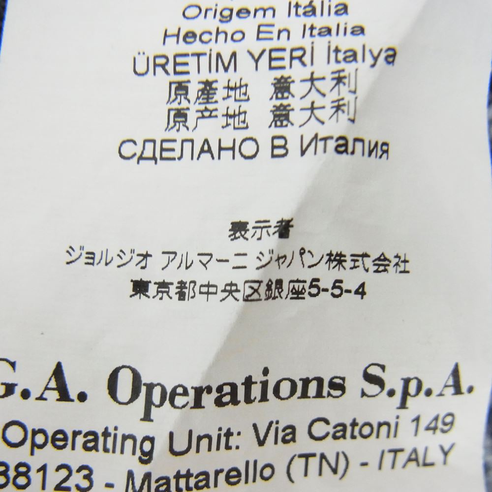 GIORGIO ARMANI ジョルジオアルマーニ 8WGCCZ5HJZ057 イタリア製 フルジップ 総柄 ジャケット ネイビー系 38【中古】