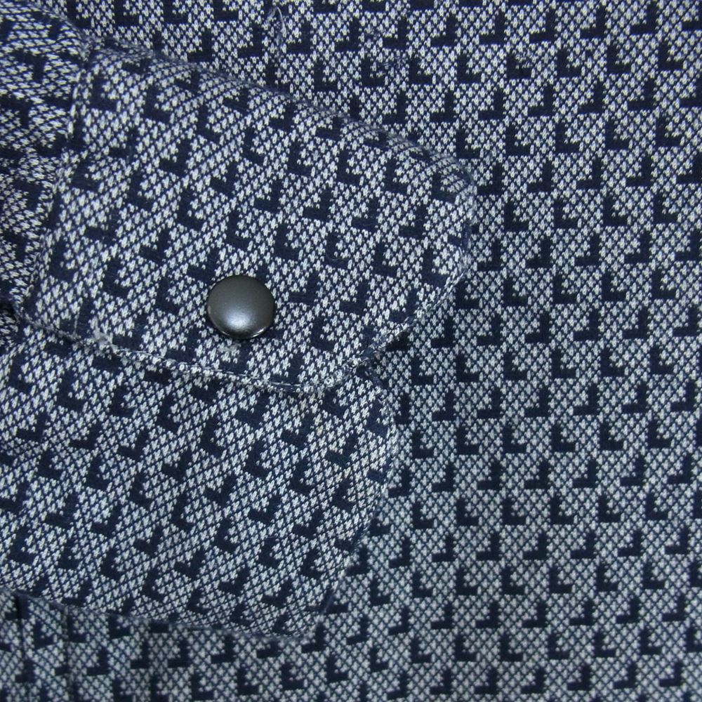 GIORGIO ARMANI ジョルジオアルマーニ 8WGCCZ5HJZ057 イタリア製 フルジップ 総柄 ジャケット ネイビー系 38【中古】