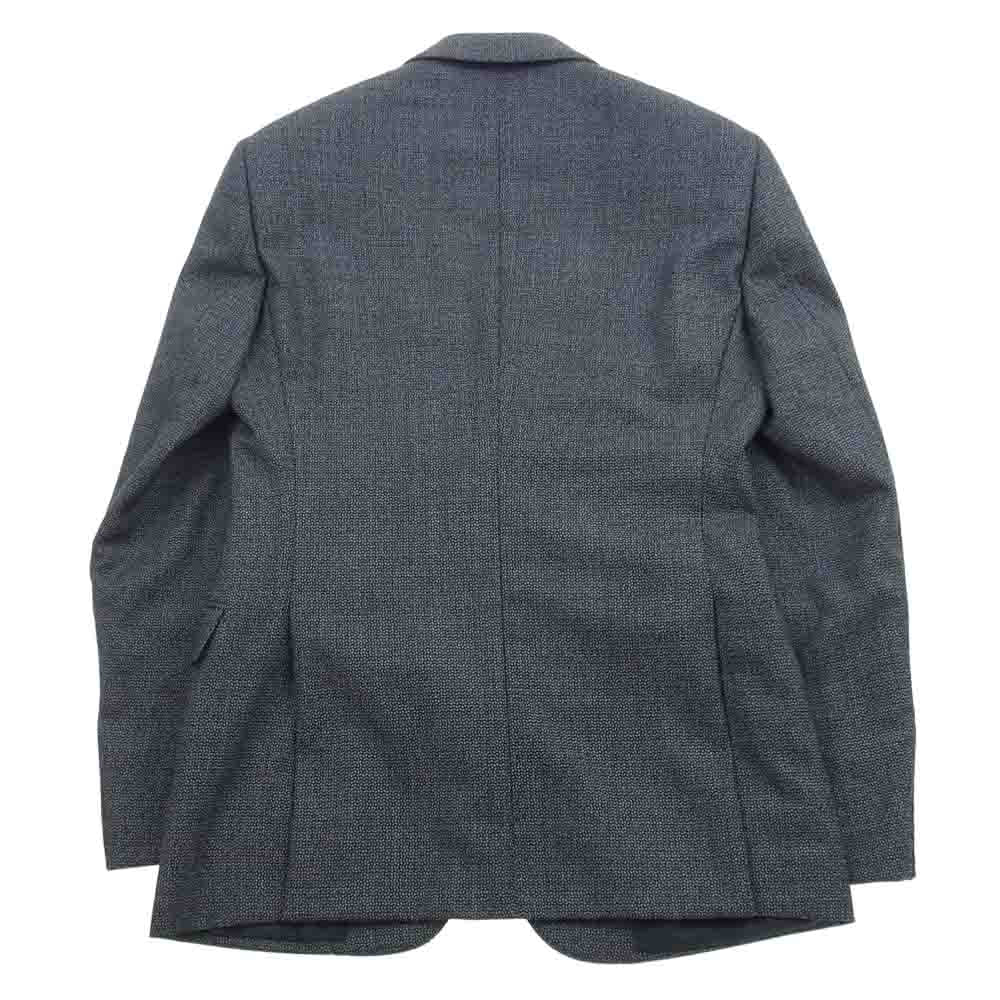 Emporio Armani エンポリオ・アルマーニ M LINE EXCLUSIVE FABRIC ウール 2B 総柄 セットアップ ブラック系 46【美品】【中古】