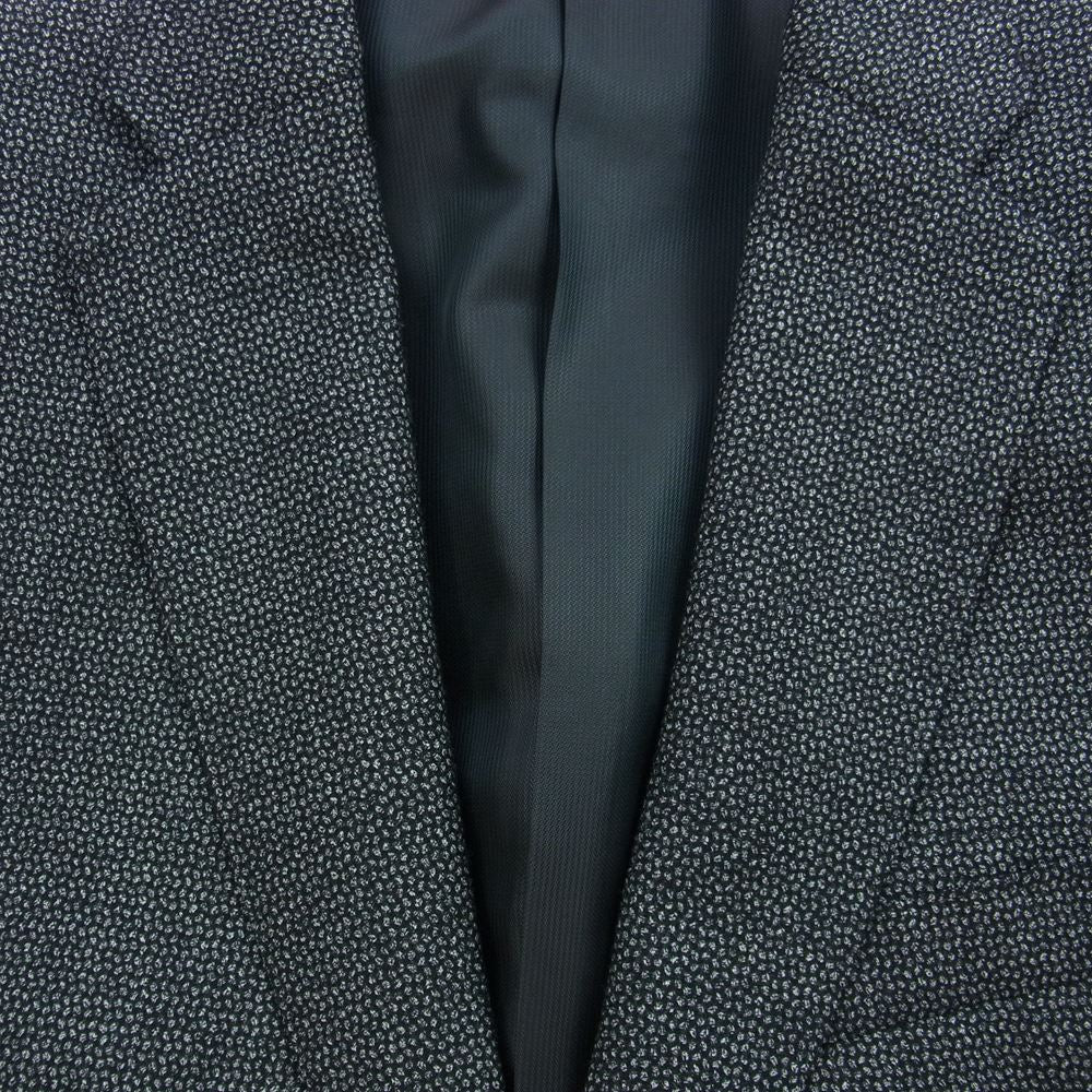 Emporio Armani エンポリオ・アルマーニ M LINE EXCLUSIVE FABRIC ウール 2B 総柄 セットアップ ブラック系 46【美品】【中古】