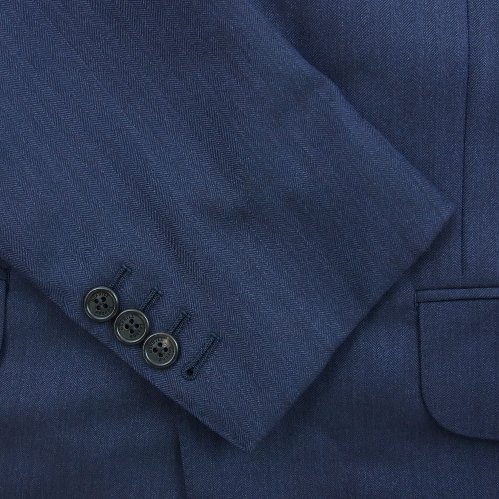Dunhill ダンヒル BELGRAVIA ウール 2B 本切羽 セットアップ ネイビー系 36【中古】