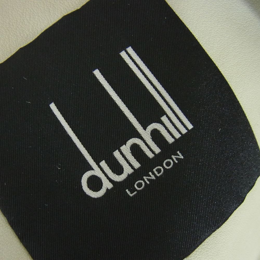 Dunhill ダンヒル LONDON ロンドン イタリア製 襟ニット切替 ラムレザー スエード フルジップ ジャケット ベージュ系 S【中古】