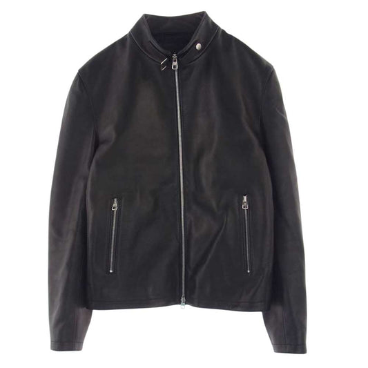 Dunhill ダンヒル LONDON ロンドン イタリア製 裏地キルティング ラムレザー シングル ジャケット ブラック ブラック系【美品】【中古】