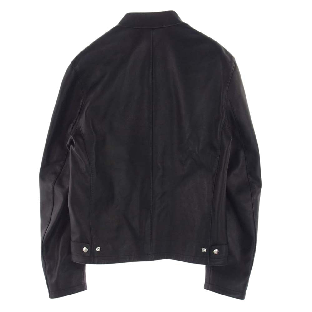 Dunhill ダンヒル LONDON ロンドン イタリア製 裏地キルティング ラムレザー シングル ジャケット ブラック ブラック系【美品】【中古】