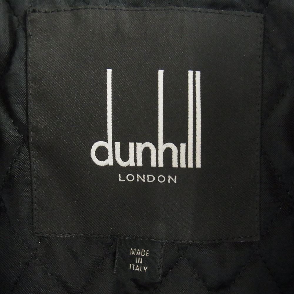 Dunhill ダンヒル LONDON ロンドン イタリア製 裏地キルティング ラムレザー シングル ジャケット ブラック ブラック系【美品】【中古】