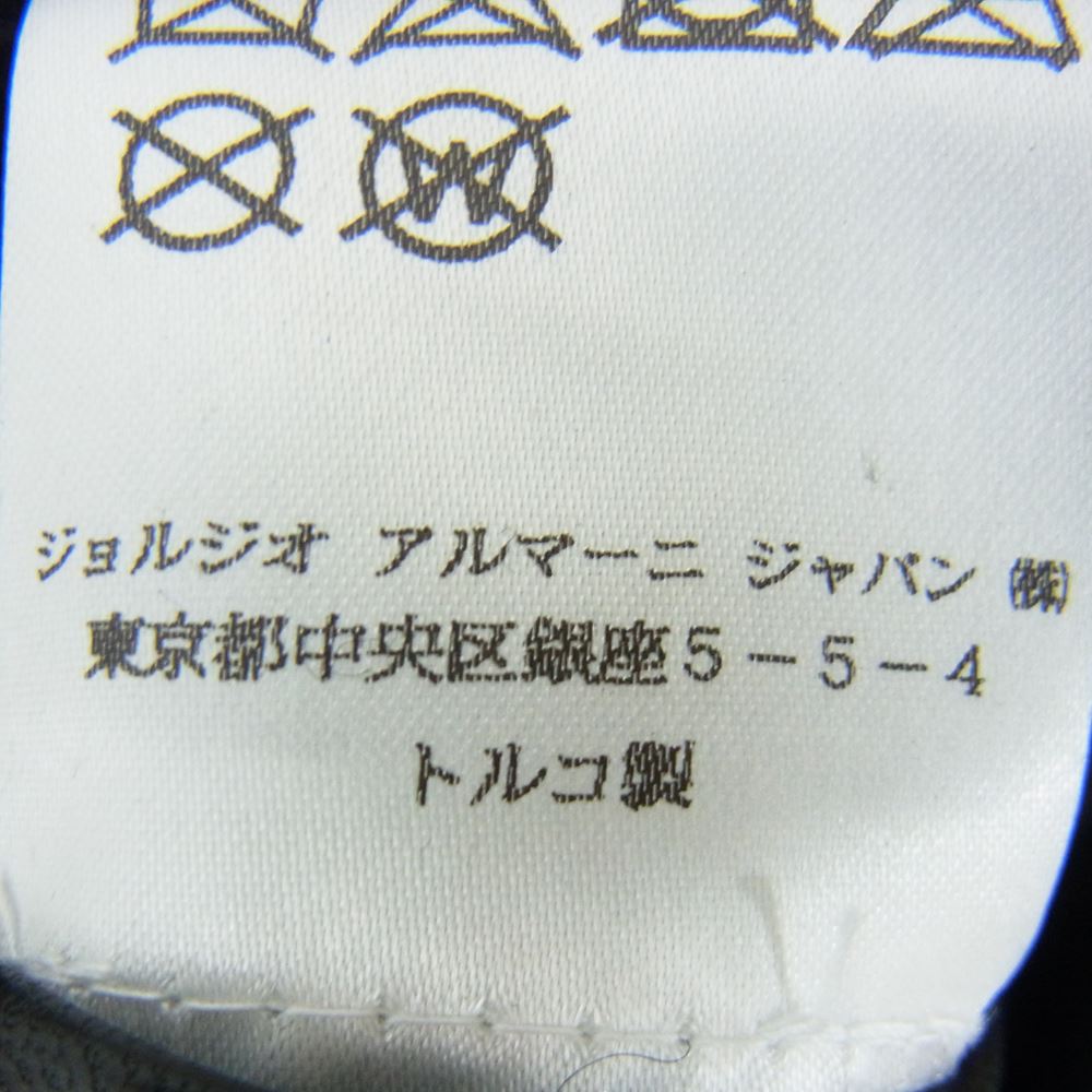 ARMANI COLLEZIONI アルマーニコレッツォーニ 国内正規品 クロコ型押し 裏地ボアムートン シングル ラムレザー ジャケット ブラック系 48【中古】