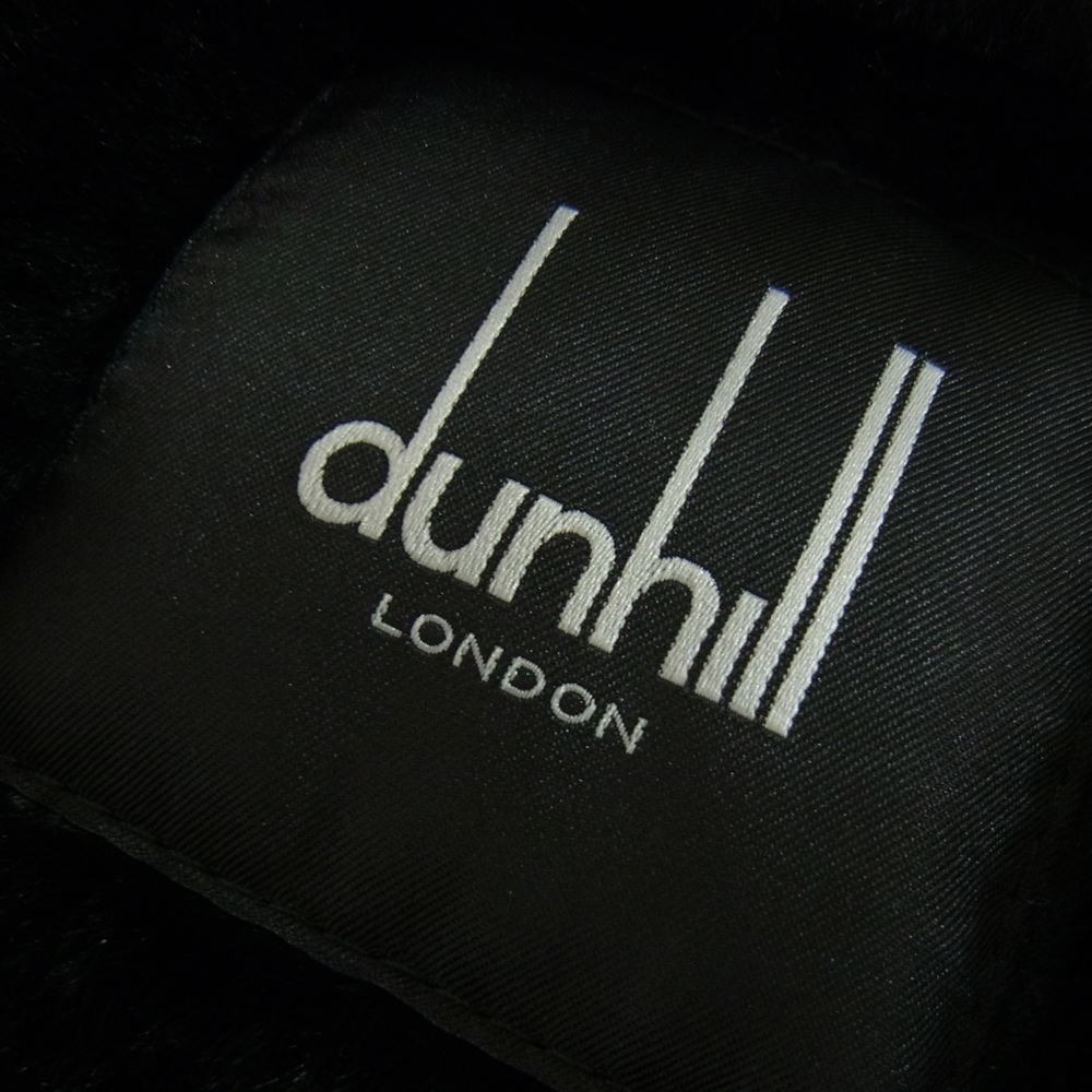 Dunhill ダンヒル ムートン ライナー付き ウール ラムレザー切替 モッズコート ネイビー系 XS【中古】