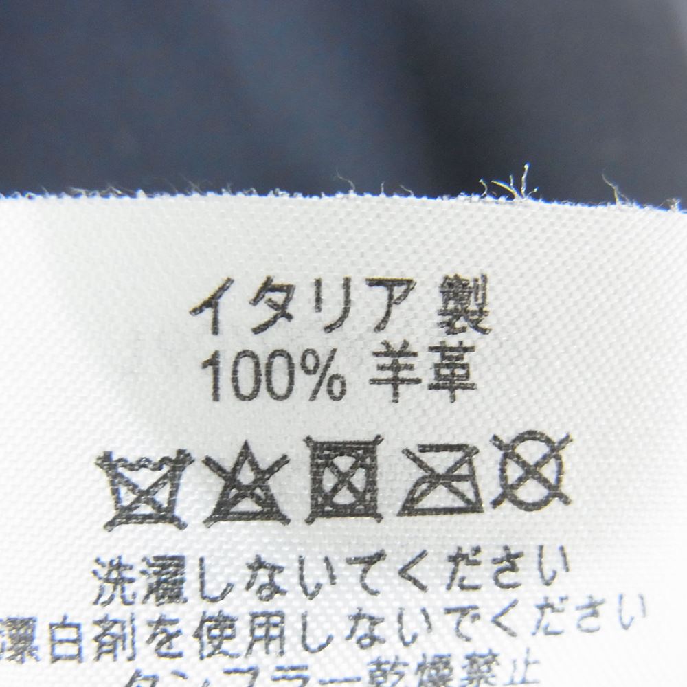 Dunhill ダンヒル ムートン ライナー付き ウール ラムレザー切替 モッズコート ネイビー系 XS【中古】