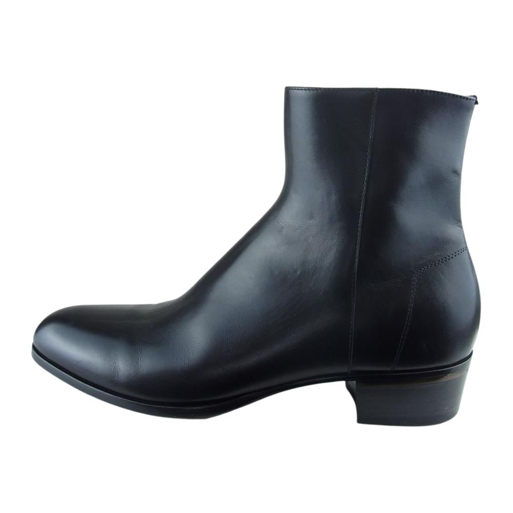 Dunhill ダンヒル DU18F1507F6 ALFRED DUNHILL DUKE アルフレッドダンヒル サイドジップ レザー ヒール ブーツ ブラック系 41.5【中古】