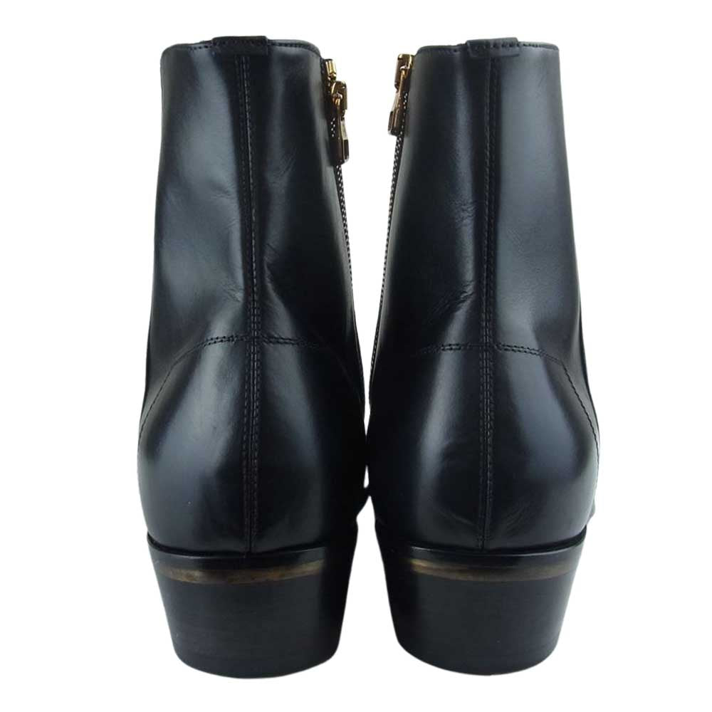 Dunhill ダンヒル DU18F1507F6 ALFRED DUNHILL DUKE アルフレッドダンヒル サイドジップ レザー ヒール ブーツ ブラック系 41.5【中古】
