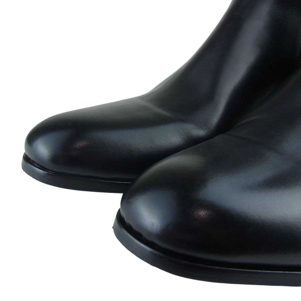 Dunhill ダンヒル DU18F1507F6 ALFRED DUNHILL DUKE アルフレッドダンヒル サイドジップ レザー ヒール ブーツ ブラック系 41.5【中古】