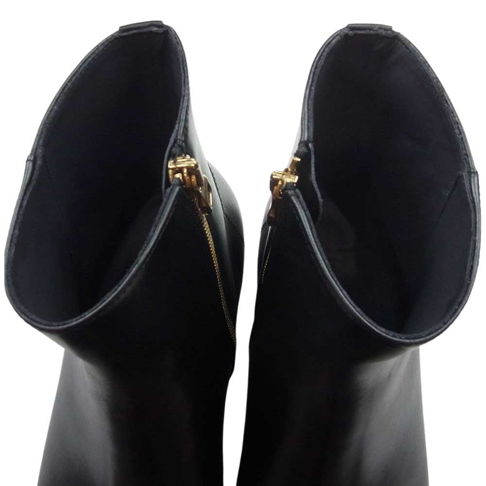 Dunhill ダンヒル DU18F1507F6 ALFRED DUNHILL DUKE アルフレッドダンヒル サイドジップ レザー ヒール ブーツ ブラック系 41.5【中古】