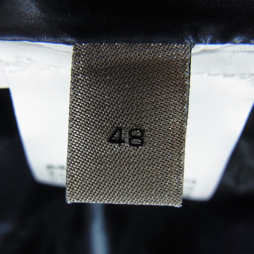 ARMANI COLLEZIONI アルマーニコレッツォーニ 国内正規品 ラムレザー キルト編み 裏地ナイロン シングル ライダース ジャケット ブラック系 48【美品】【中古】