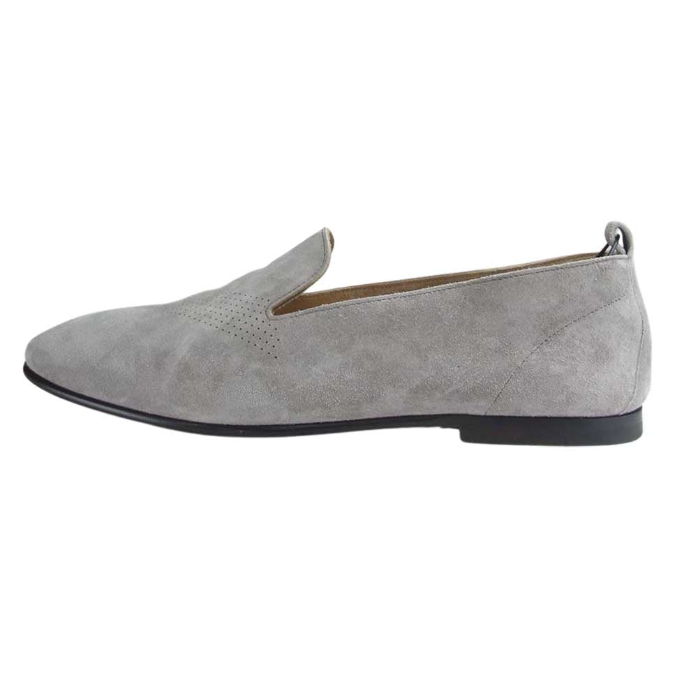 HERMES エルメス Hロゴ パンチング スエード ローファー グレー系 41.5【中古】