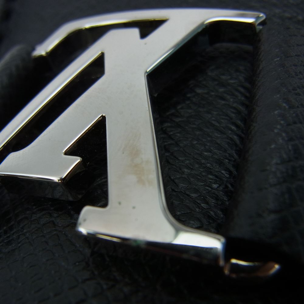 LOUIS VUITTON ルイ・ヴィトン 0118 LV ロゴ レザー ドライビング シューズ ローファー ブラック系 8【中古】