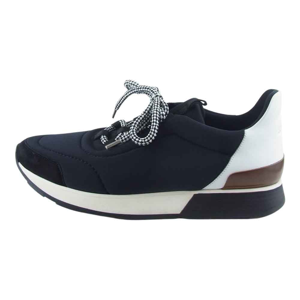 HERMES エルメス マイルス ネオプレン ローカット スニーカー ブラック系 41.5【中古】