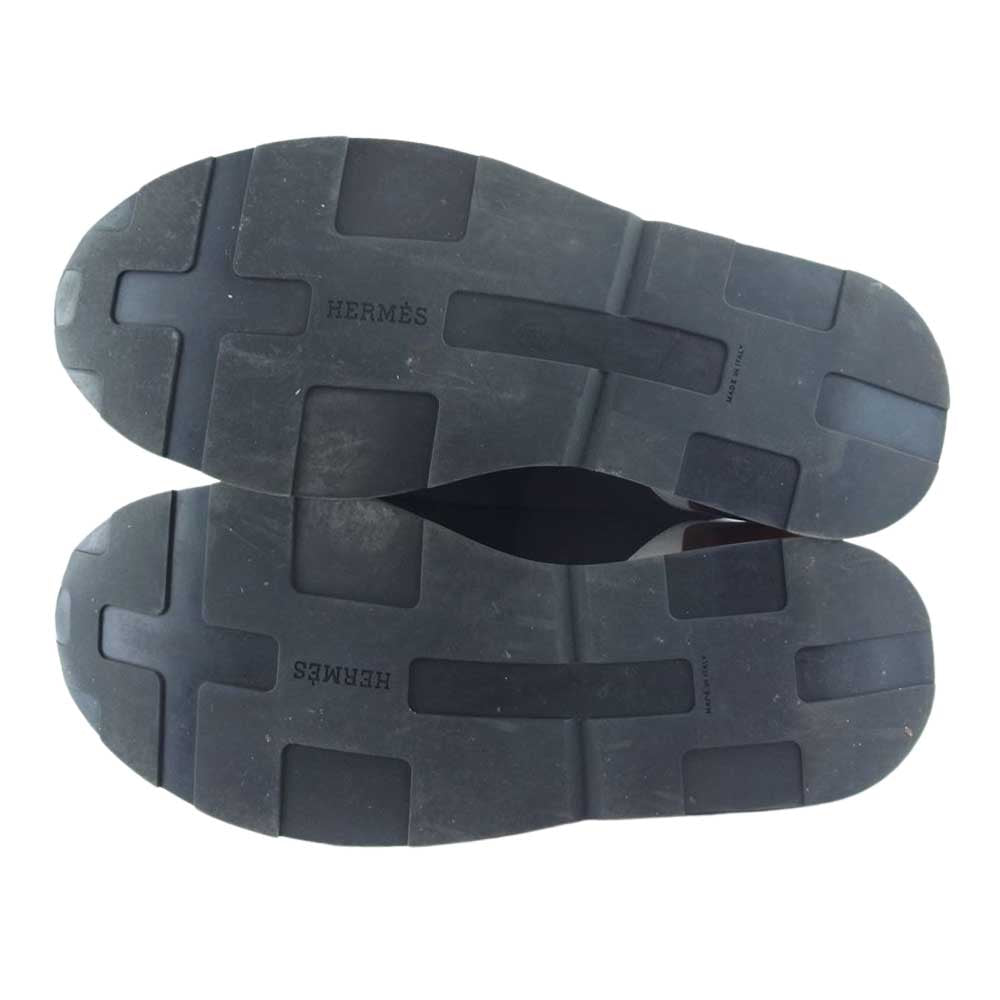 HERMES エルメス マイルス ネオプレン ローカット スニーカー ブラック系 41.5【中古】