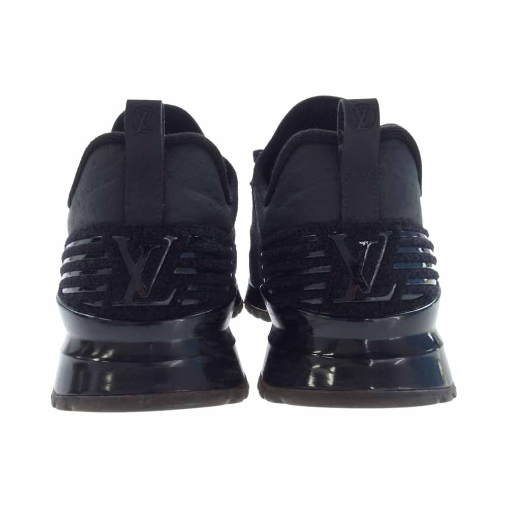 LOUIS VUITTON ルイ・ヴィトン 1110 V.N.R ライン ニット ローカット スニーカー ブラック系 9【中古】