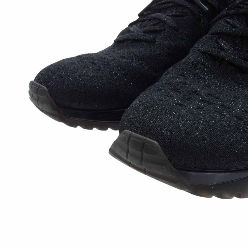 LOUIS VUITTON ルイ・ヴィトン 1110 V.N.R ライン ニット ローカット スニーカー ブラック系 9【中古】