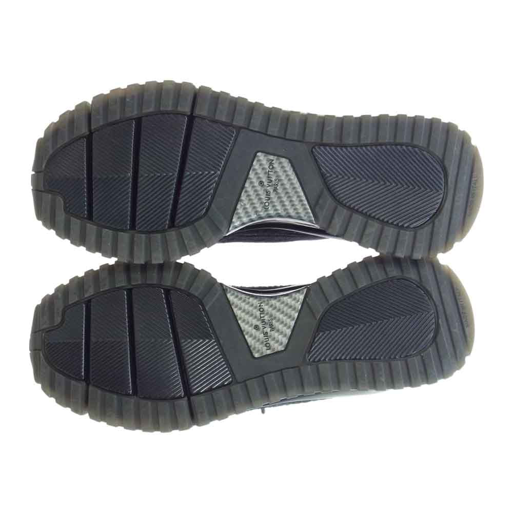 LOUIS VUITTON ルイ・ヴィトン 1110 V.N.R ライン ニット ローカット スニーカー ブラック系 9【中古】