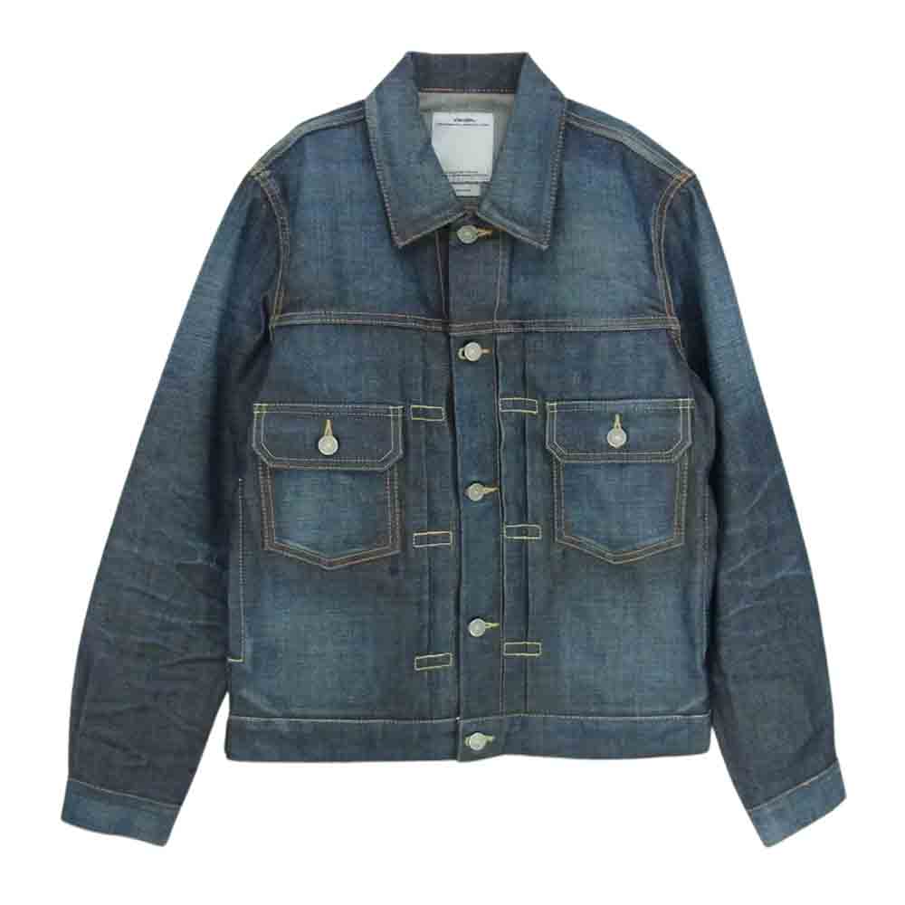 VISVIM ビズビム 14AW 0114205006002 NONWASHED Denim Jean Jacket ノンウォッシュ デニム ジャケット インディゴブルー系 1【美品】【中古】