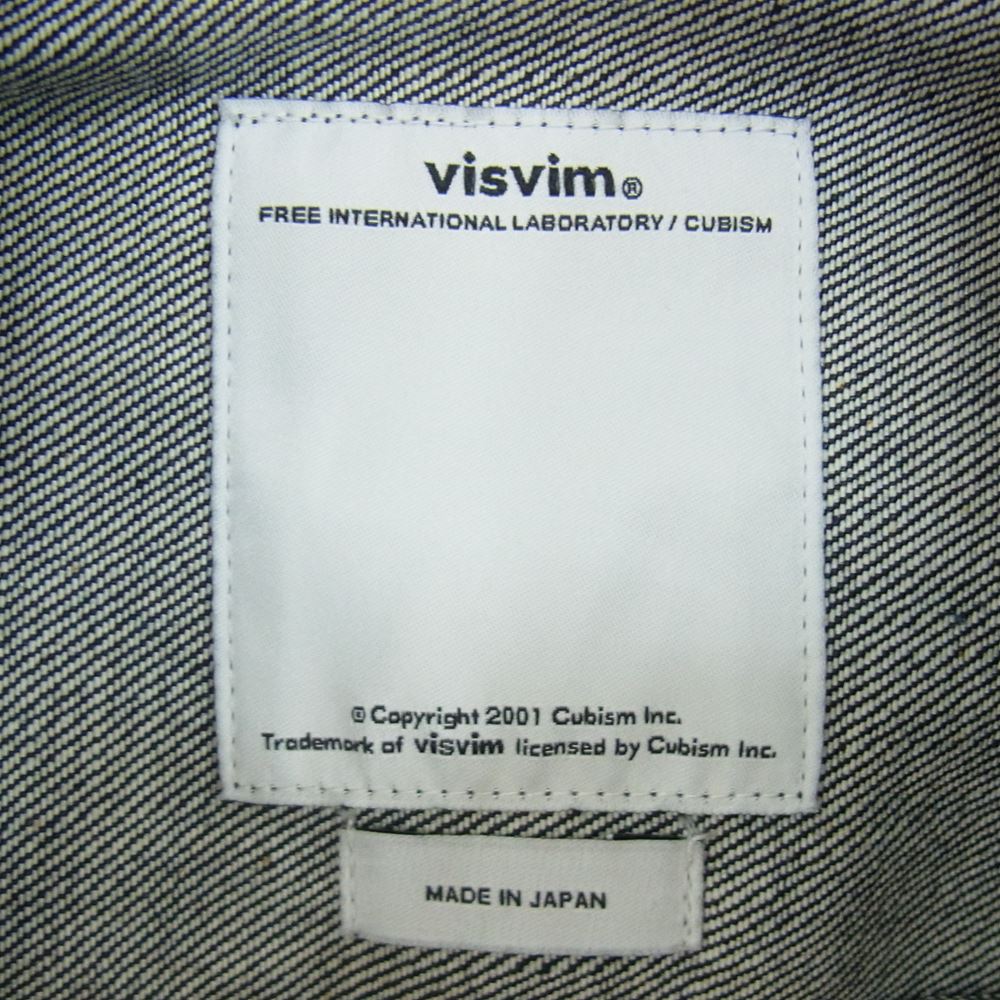 VISVIM ビズビム 14AW 0114205006002 NONWASHED Denim Jean Jacket ノンウォッシュ デニム ジャケット インディゴブルー系 1【美品】【中古】