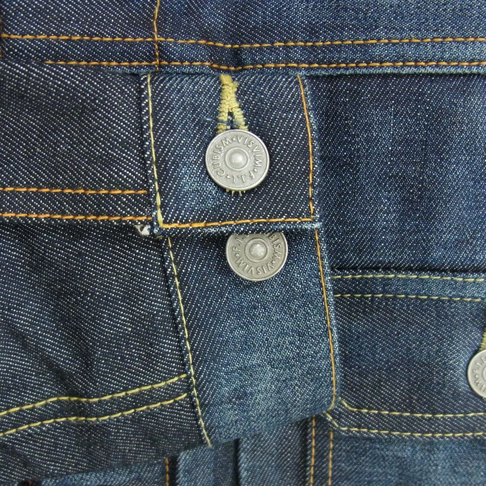 VISVIM ビズビム 14AW 0114205006002 NONWASHED Denim Jean Jacket ノンウォッシュ デニム ジャケット インディゴブルー系 1【美品】【中古】