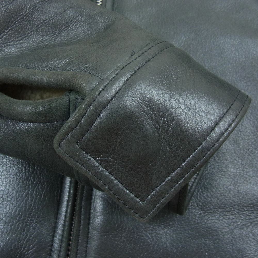 WACKO MARIA ワコマリア 09AW 09AW-LEA-05 シープスキン ムートン ボア ジャケット ブラック系 S【中古】