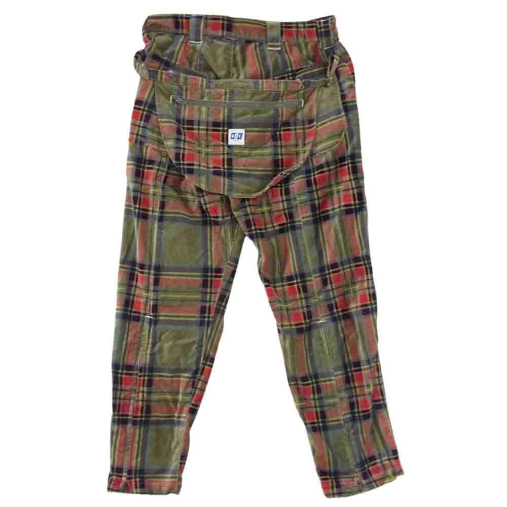 エーアイイー USA製 ネペンテス チェック ベロア パンツ カーキ系 32【極上美品】【中古】