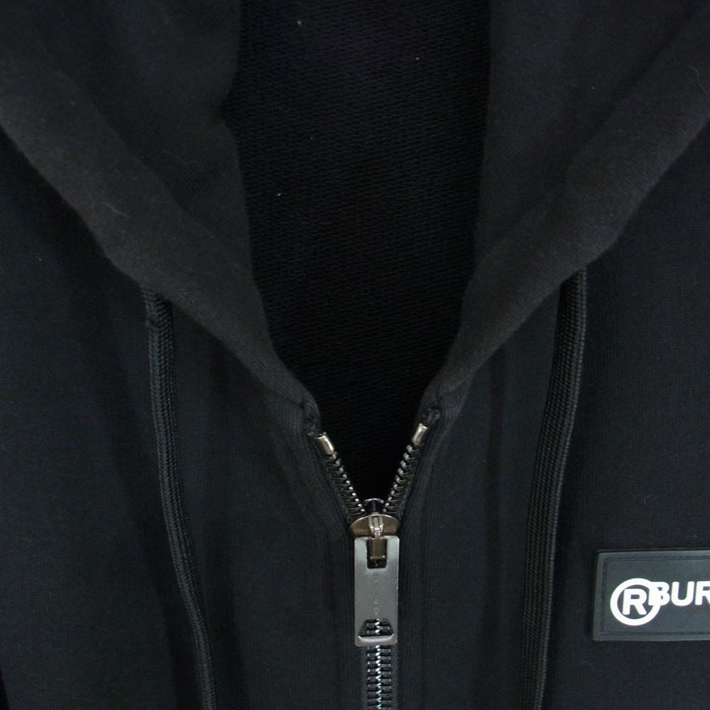 BURBERRY バーバリー 8025684 ノヴァチェック切替 フルジップ ジップアップ パーカー ブラック系 S/P【中古】