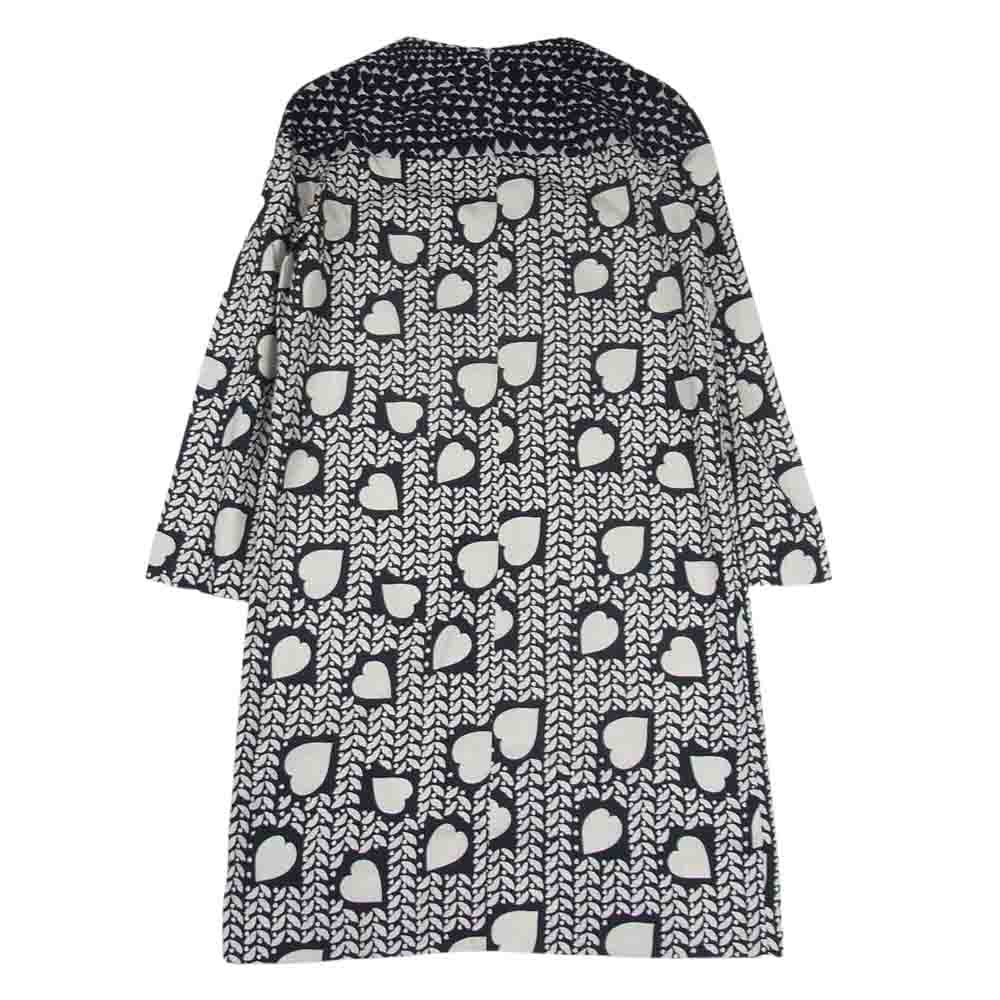 Stella McCartney ステラマッカートニー HEARTS AND LIPS PRINT DRESS シルク100％ ハート リップス プリント 総柄 バックファスナー ワンピース ブラック系 36【中古】