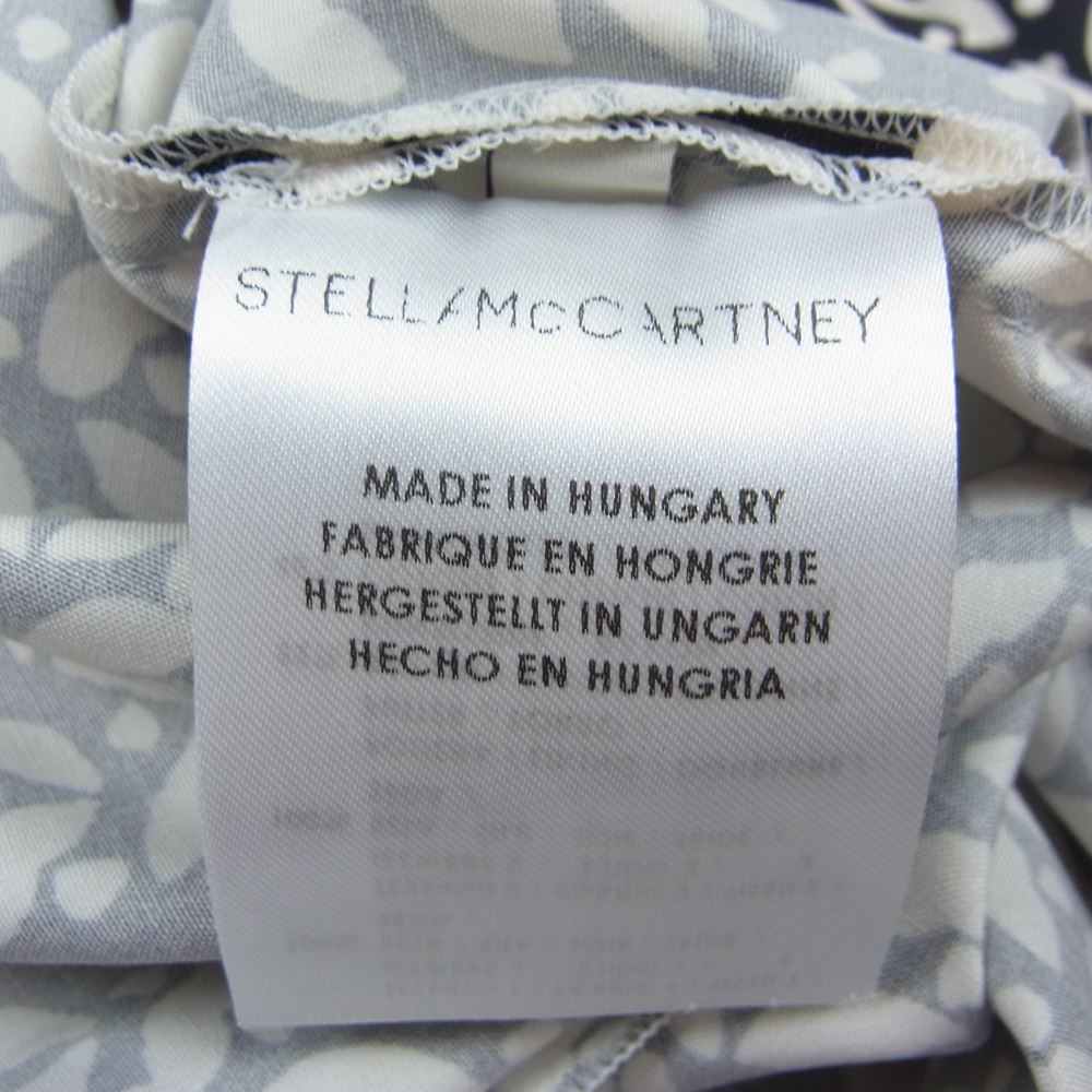 Stella McCartney ステラマッカートニー HEARTS AND LIPS PRINT DRESS シルク100％ ハート リップス プリント 総柄 バックファスナー ワンピース ブラック系 36【中古】
