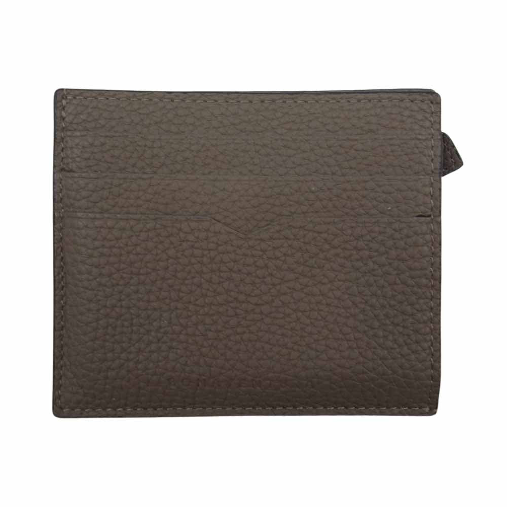ボナベンチュラ Perlinger社 カーフ シュリンクレザー スリム ウォレット ブラウン系【美品】【中古】