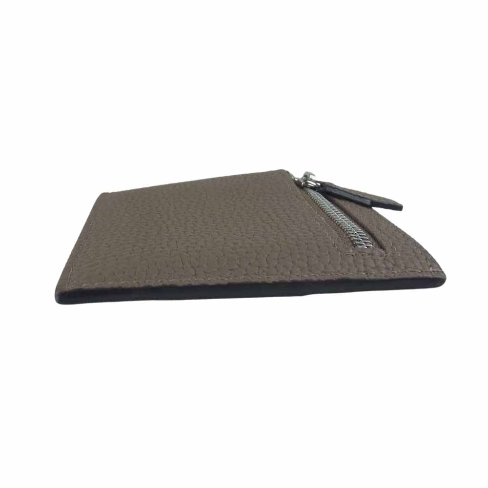 ボナベンチュラ Perlinger社 カーフ シュリンクレザー スリム ウォレット ブラウン系【美品】【中古】
