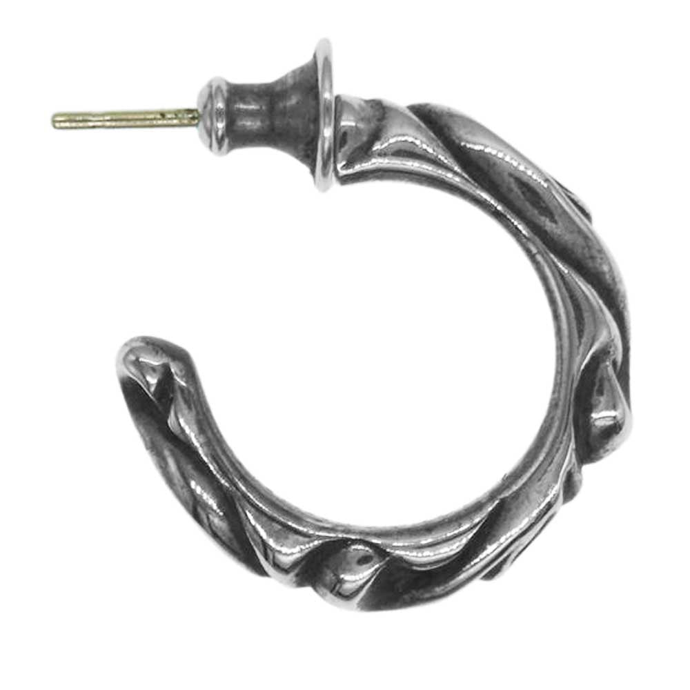 CHROME HEARTS クロムハーツ（原本無） HOOP SCROOL 1 スクロール フープ ピアス シルバー系【中古】
