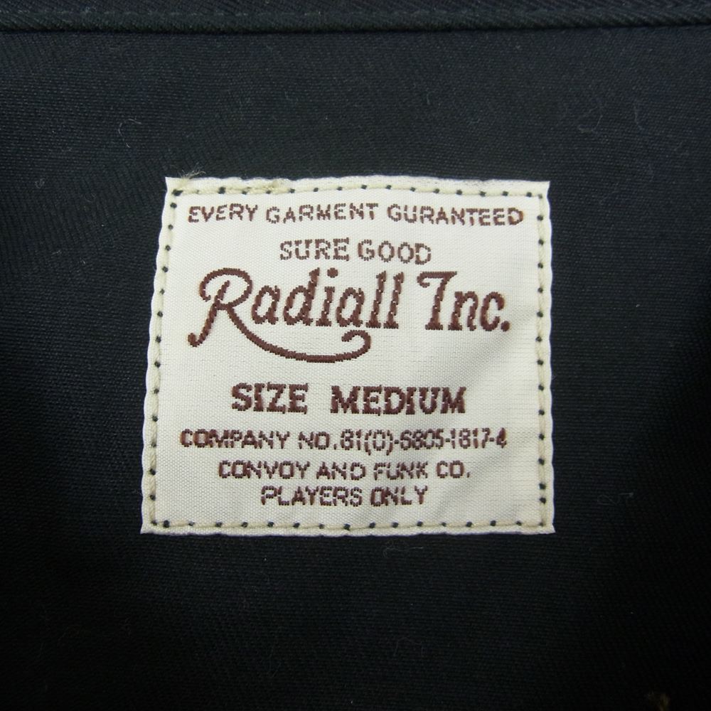 RADIALL ラディアル 12SS RAD-12SS-JK04 コットン 刺繍 ジップ ワーク ジャケット スイングトップ  ブラック系 M【中古】