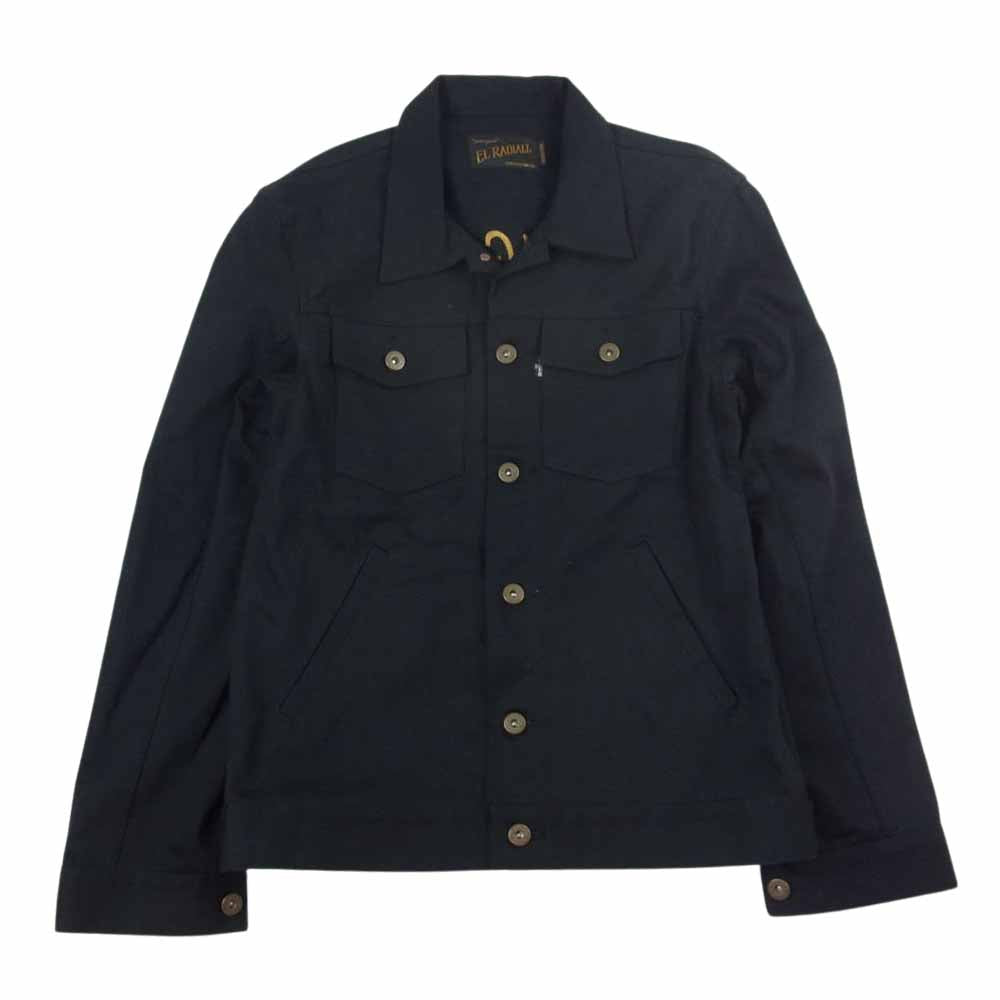 RADIALL ラディアル 12SS RAD-12SS-JK007 刺繍 ポケット ピケ ワーク ジャケット ブラック系 M【中古】