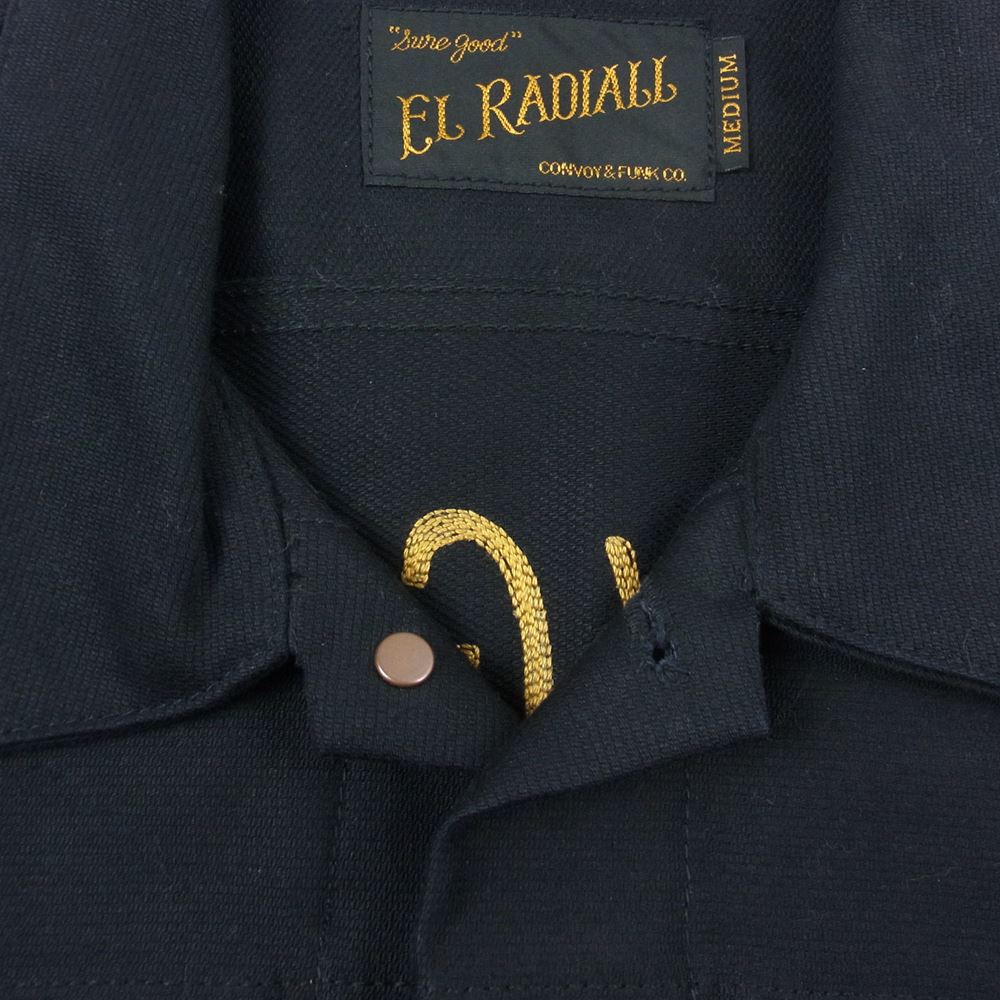 RADIALL ラディアル 12SS RAD-12SS-JK007 刺繍 ポケット ピケ ワーク ジャケット ブラック系 M【中古】