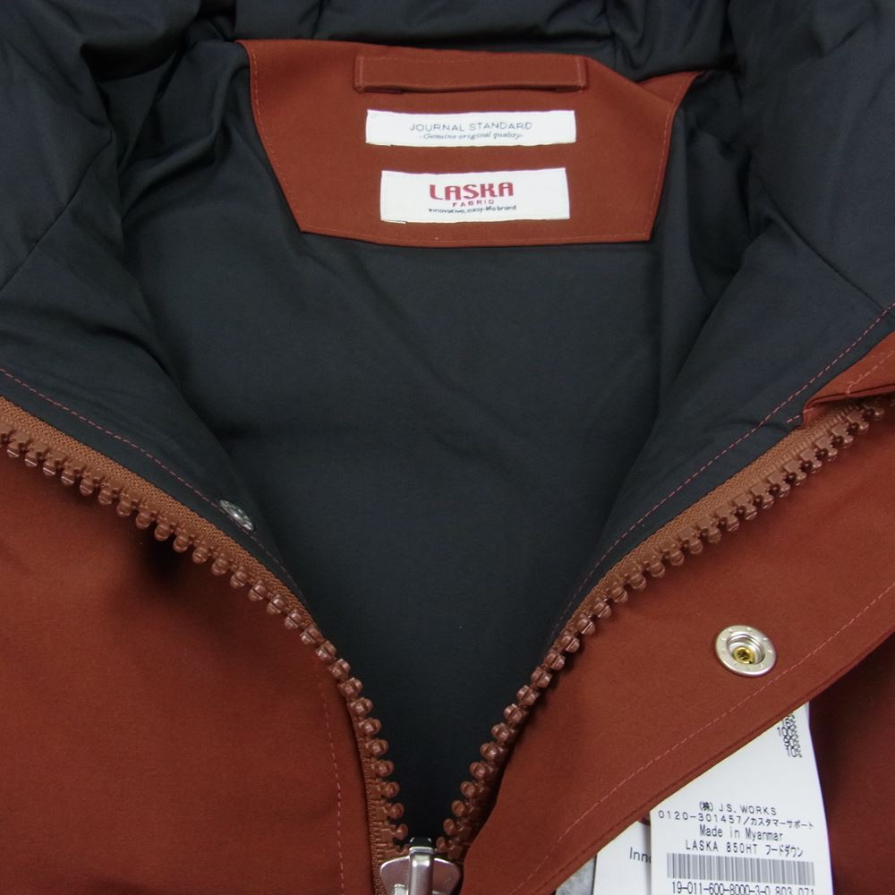 JOURNAL STANDARD ジャーナルスタンダード LASKA FABRIC 850HP HOODED DOWN ラスカ ダウン ジャケット オレンジ系 M【中古】