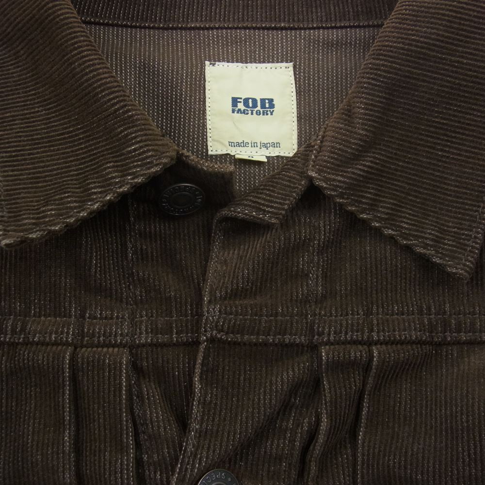 FOB FACTORY エフオービーファクトリー F2369 コーデュロイ 2nd タイプ ジャケット ブラウン　 ブラウン系 2【中古】