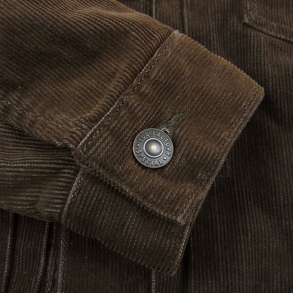 FOB FACTORY エフオービーファクトリー F2369 コーデュロイ 2nd タイプ ジャケット ブラウン　 ブラウン系 2【中古】