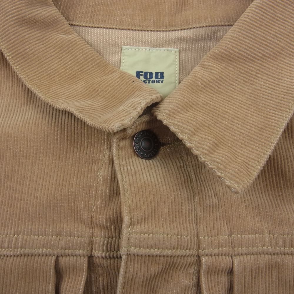 FOB FACTORY エフオービーファクトリー F2369 コーデュロイ 2nd タイプ ジャケット　 ベージュ系 2【中古】