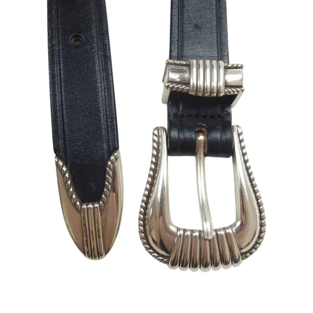 トリーレザー 2914 CREASED BELT クリースドベルト ウエスタン ベルト  ブラック系 32【中古】