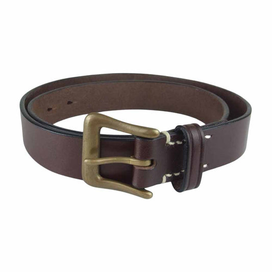 WAREHOUSE ウエアハウス Lot.6041  SLIM BELT レザー スリム ベルト ブラウン系 34【中古】