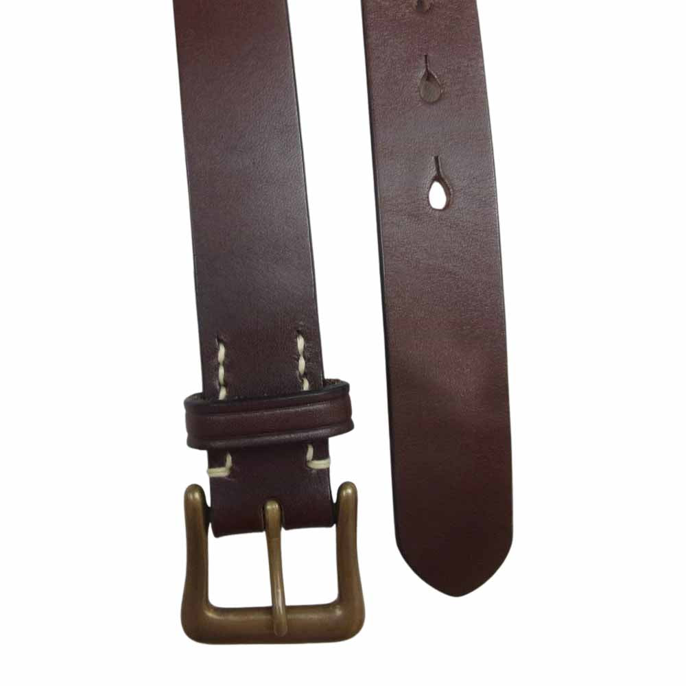 WAREHOUSE ウエアハウス Lot.6041  SLIM BELT レザー スリム ベルト ブラウン系 34【中古】