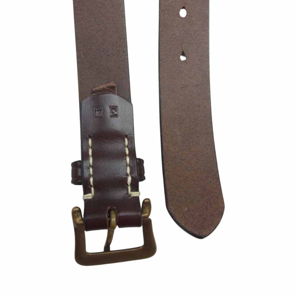 WAREHOUSE ウエアハウス Lot.6041  SLIM BELT レザー スリム ベルト ブラウン系 34【中古】
