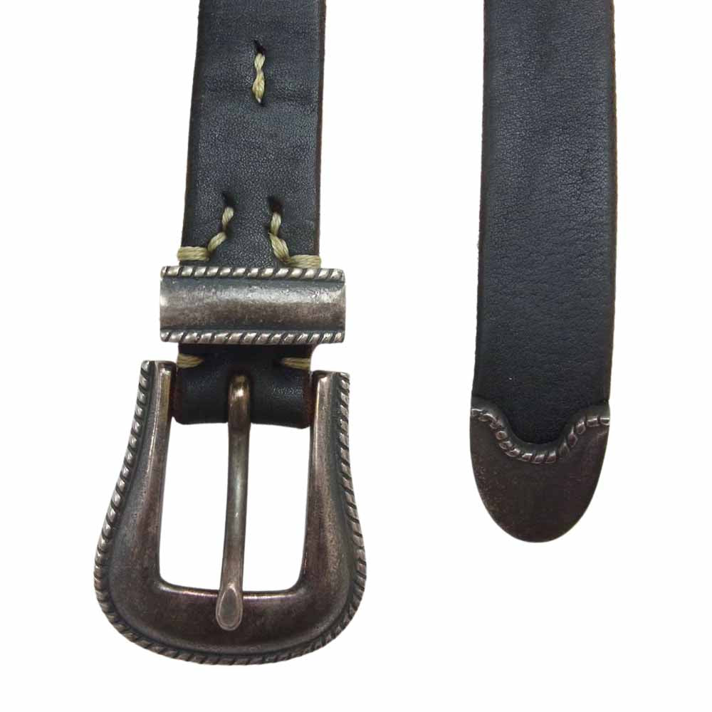 ヴィンテージワークス DH5738 Leather belt 7Hole レザー ベルト 7ホール ブラック系 31/79【中古】